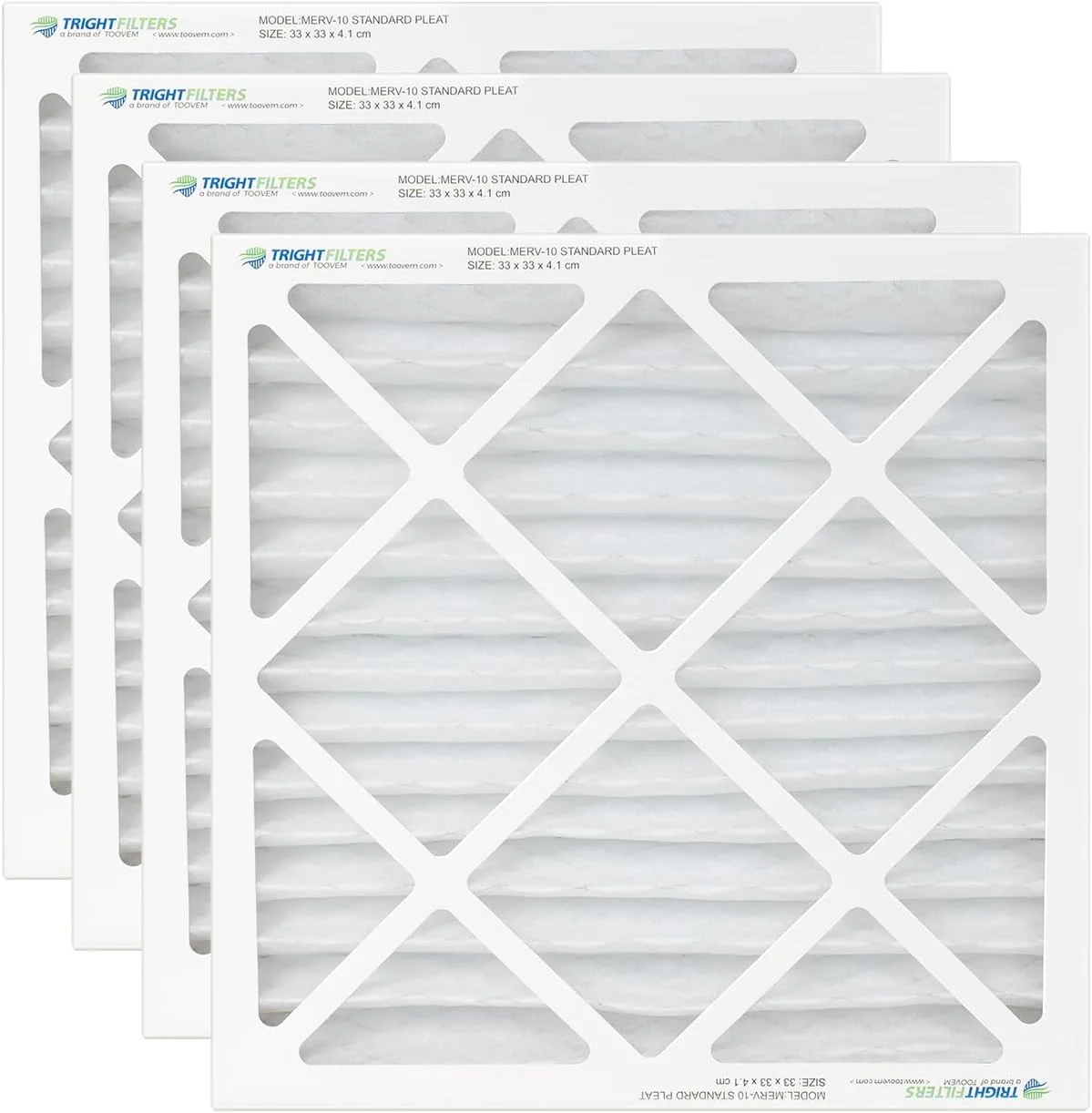 4 Pack MERV-10 Air Filter for PuriCare S1, UV, and UVIG Air Scrubber